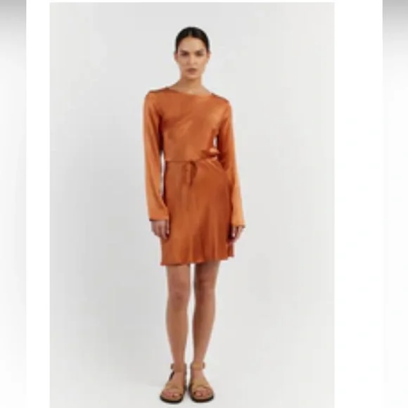 DISSH | Dresses | Dissh Charli Orange Slip Mini Dress | Poshmark